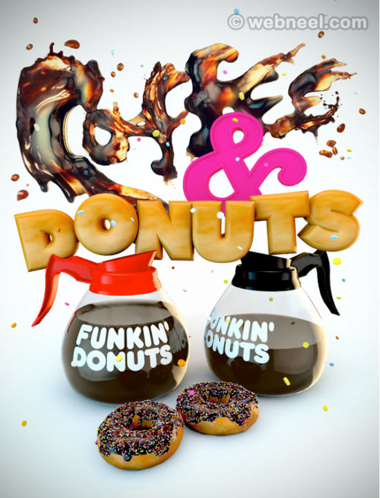 3d-typography-design-coffee-donuts 14 best design typography
