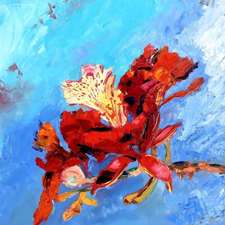Oil Painting of Flower