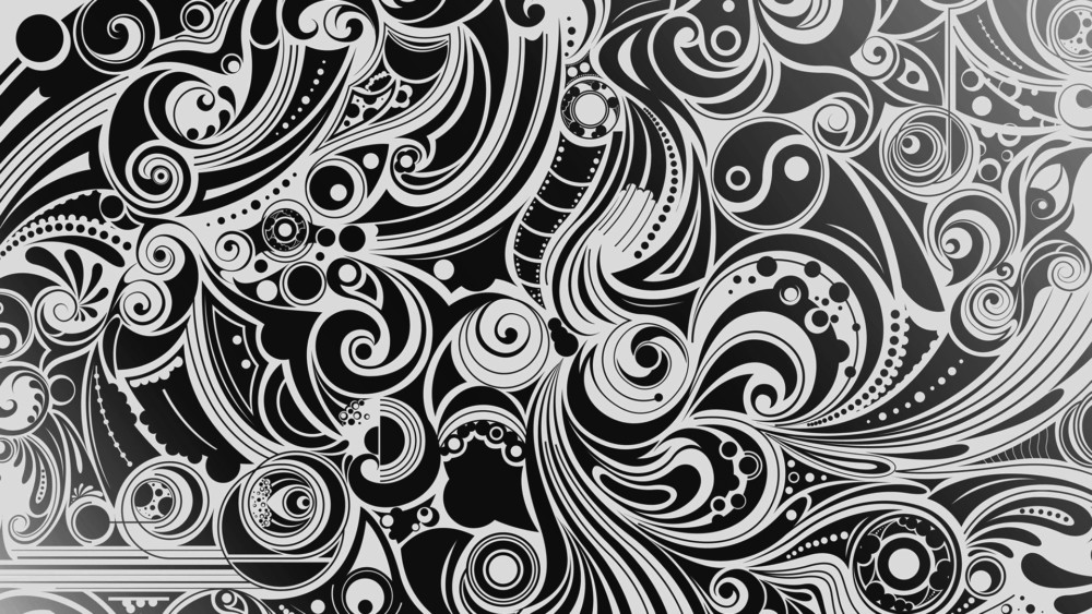 White and Black Pattern Wallpaper