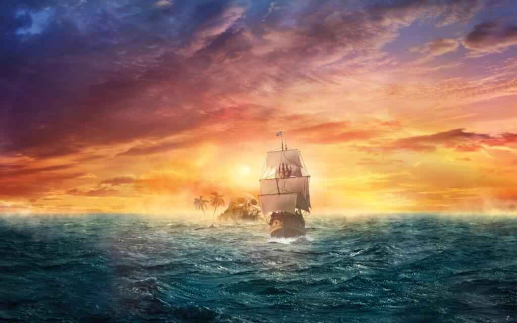pirate_sail-orange-sunset-blue-sea-hd-wallpaper-ship