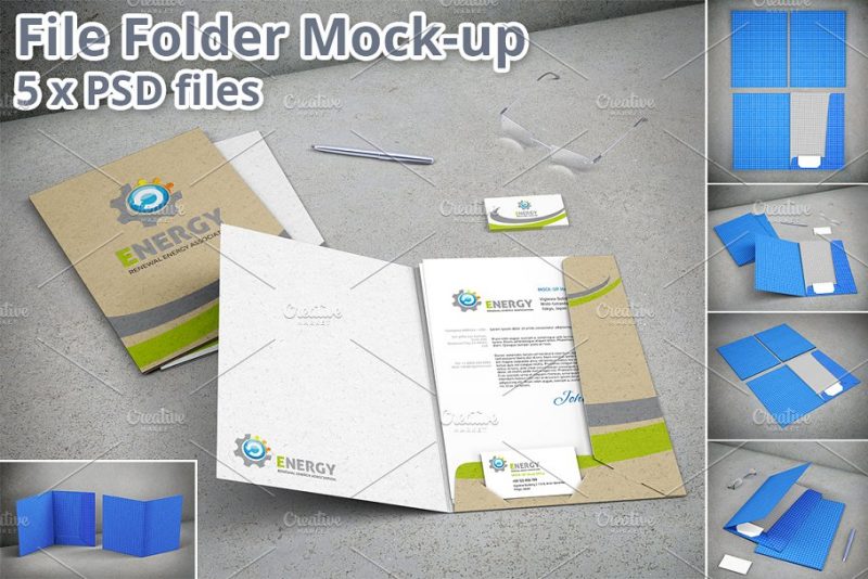 File Folder Mockup PSD