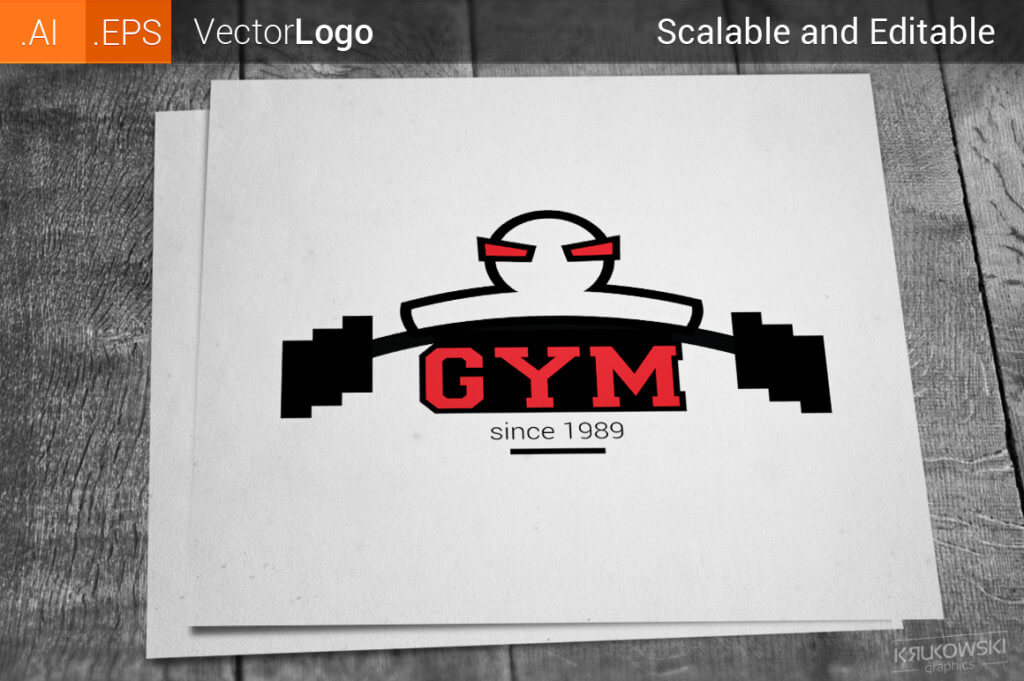 Gym logos best gym logo fitness emblem symbol gym vector barbell muscle set stamp