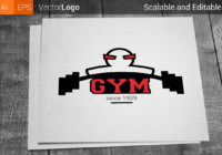 Gym logos best gym logo fitness emblem symbol gym vector barbell muscle set stamp