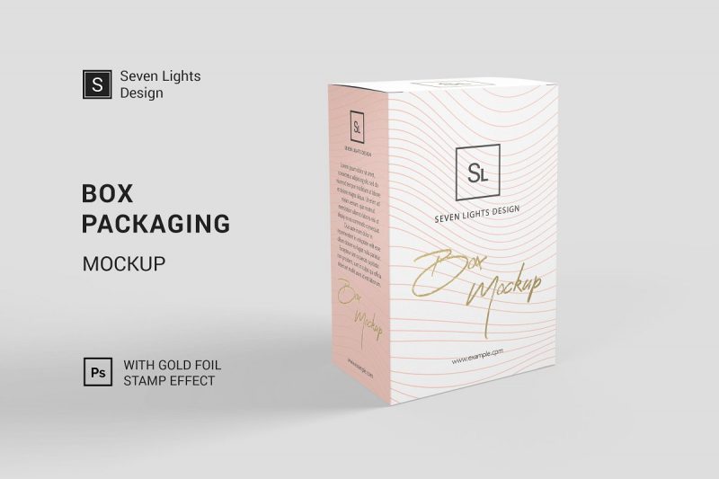 Minimal Box Packaging Mockup PSD