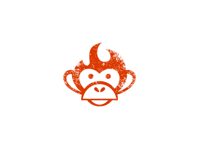 Monkey Logo With Flames