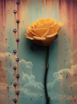 flower-painting-by-patrick-kramer yellow rose painting 3