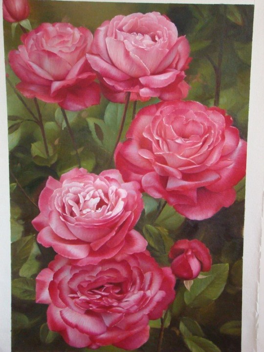 flower-painting-rose red 17