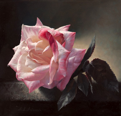 realisitic-painting fresh rose painting 24