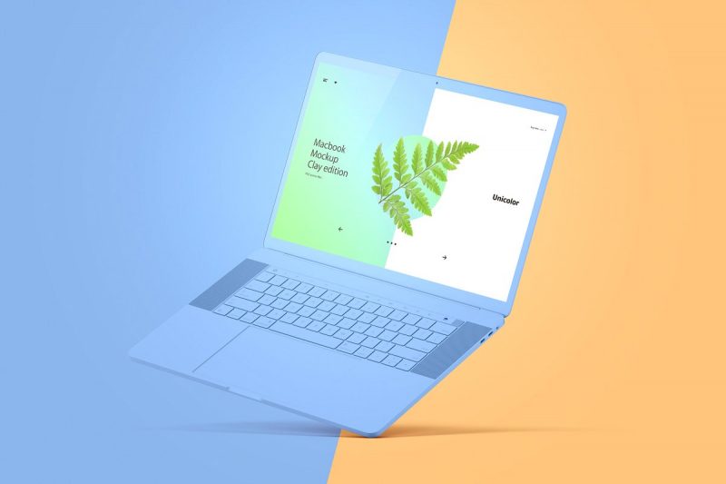 Clay Laptop Mockup PSD Download