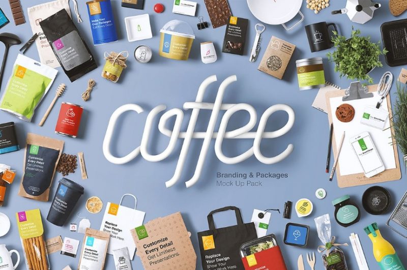 Customizable Coffee Branding Mockup