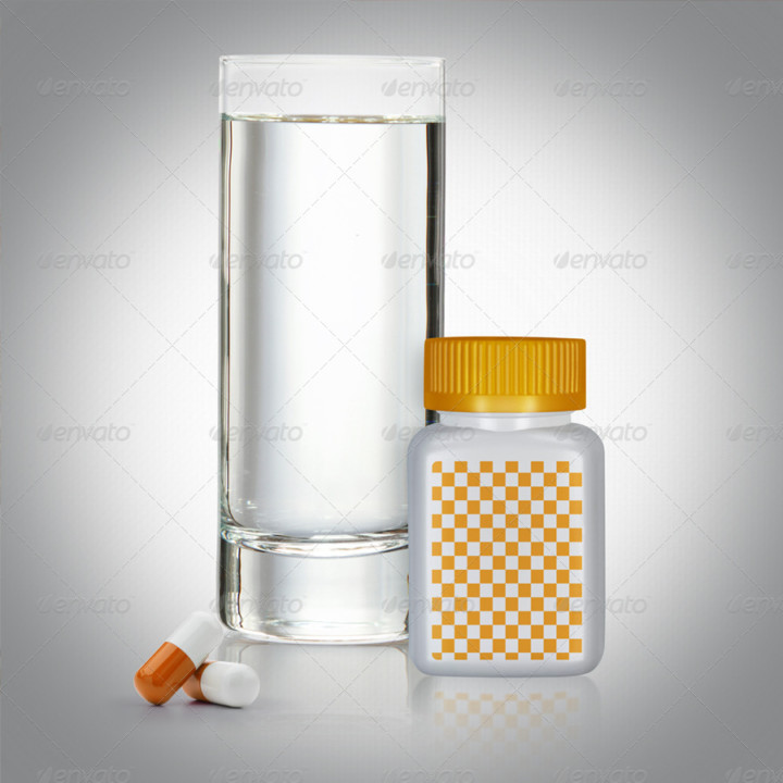 Editable Pills Packaging Mockup PSD