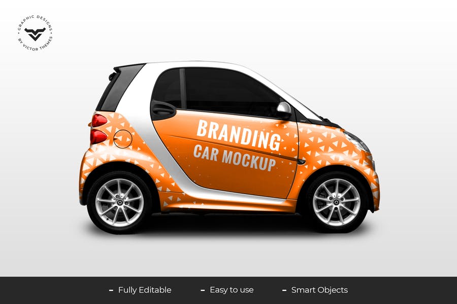 Fully Editable Car Branding Mockup