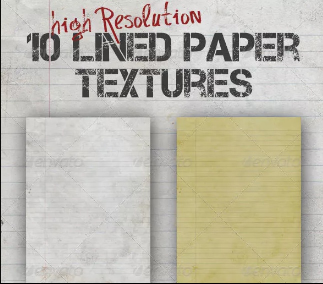 High Resolution Lined Paper Texture