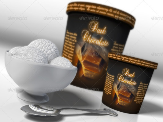 Ice Cream Packaging Mockup PSD