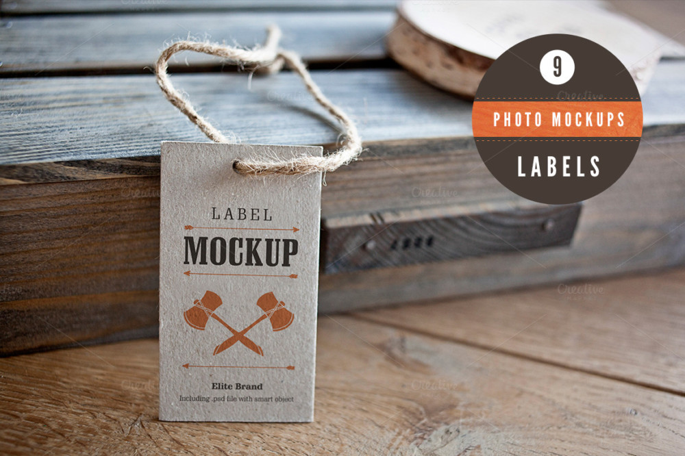9 Unique Labels Mockup