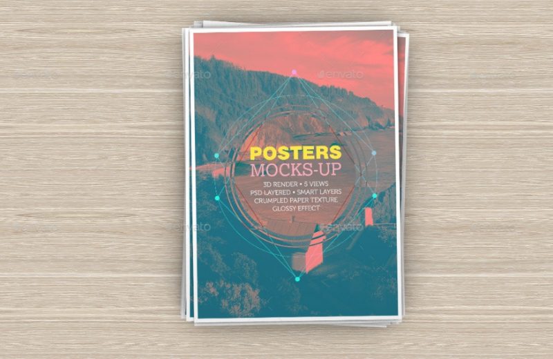 A4 Posters Mockup PSD