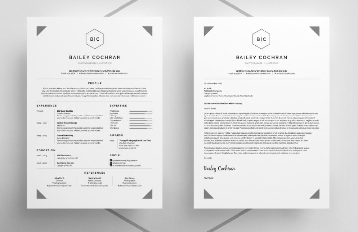 A4 Size Resume Template PSD
