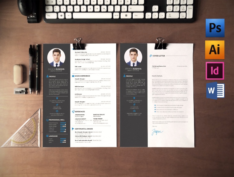 Ai and PSD Resume Template