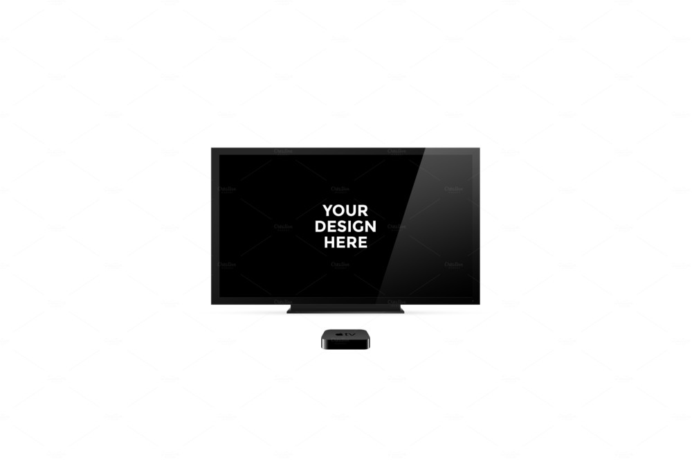 Apple TV Mockup PSD Design