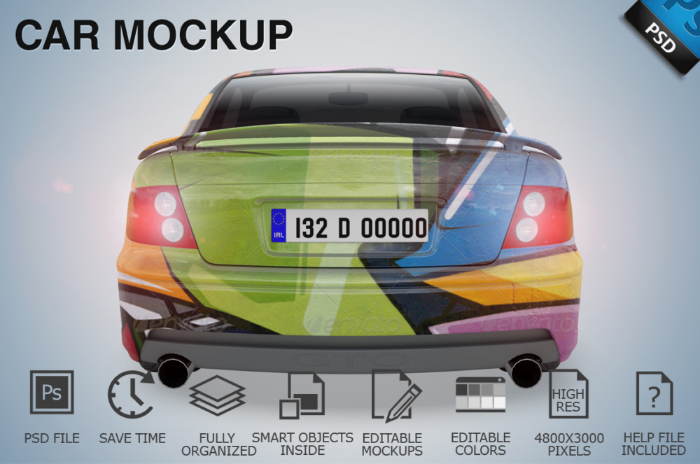 Branding Car Mockup PSD