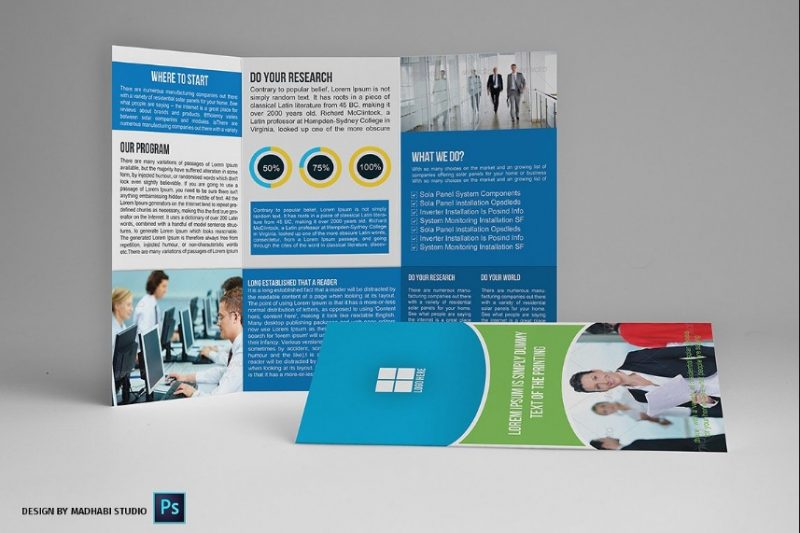Business Tri Fold Brochure Template PSD