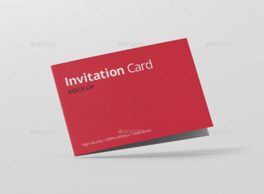 Landscape Invitation Card Mockup PSD