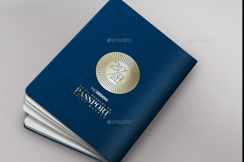 Passport and booklet Mockup
