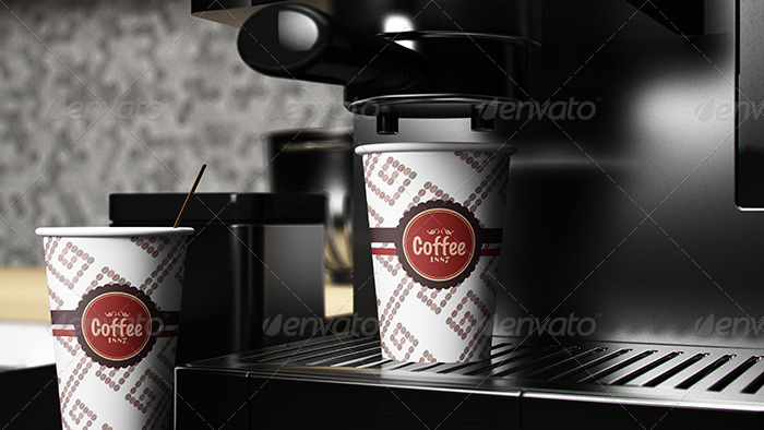 Realistic Coffee Cup Mockup PSD