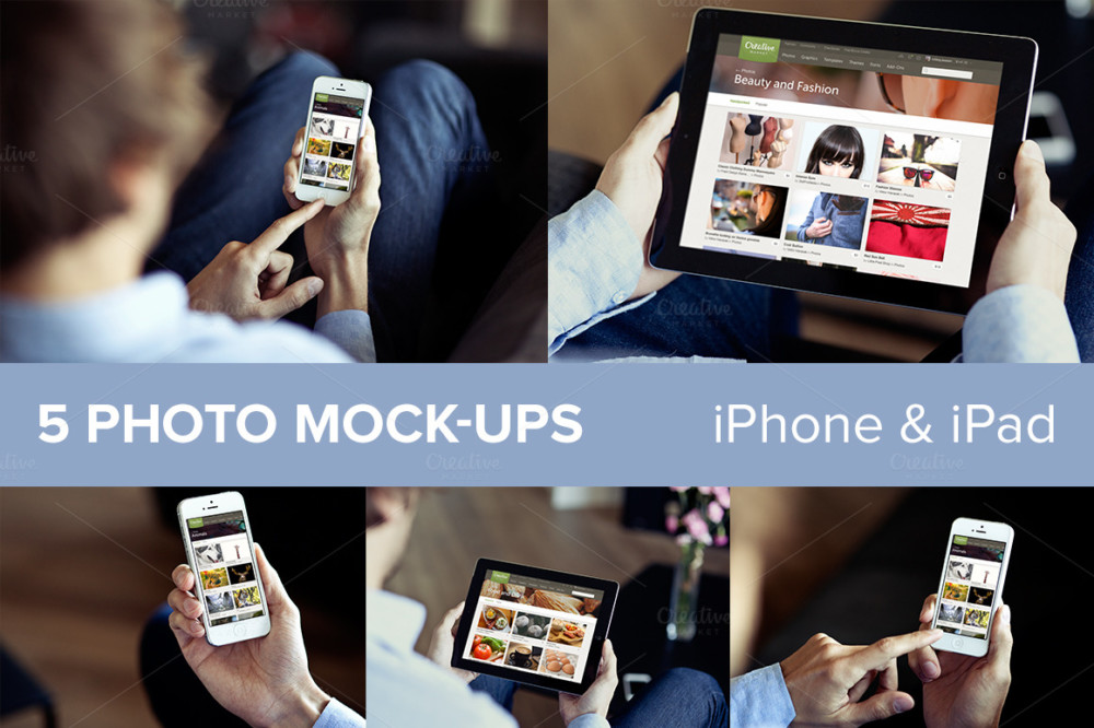 Realistic iPhone and i Pad Mockup