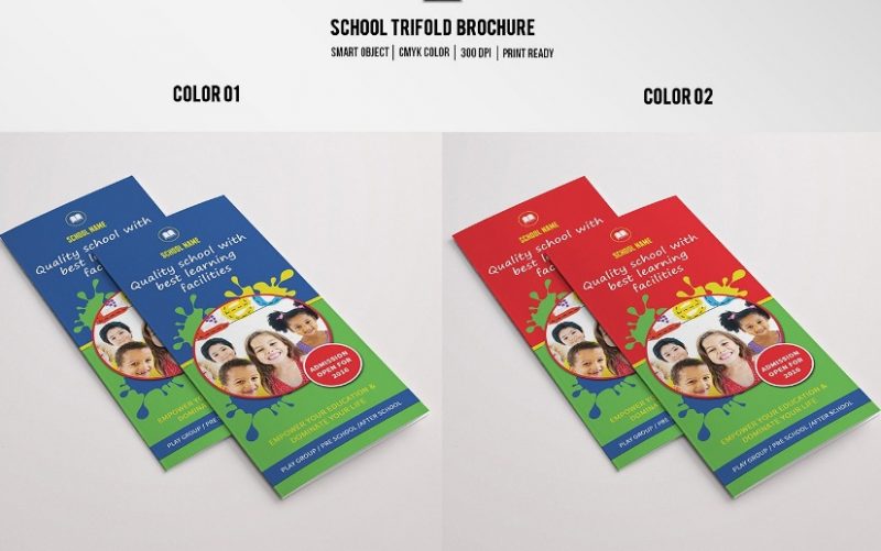 School Tri Fold Brochure Template