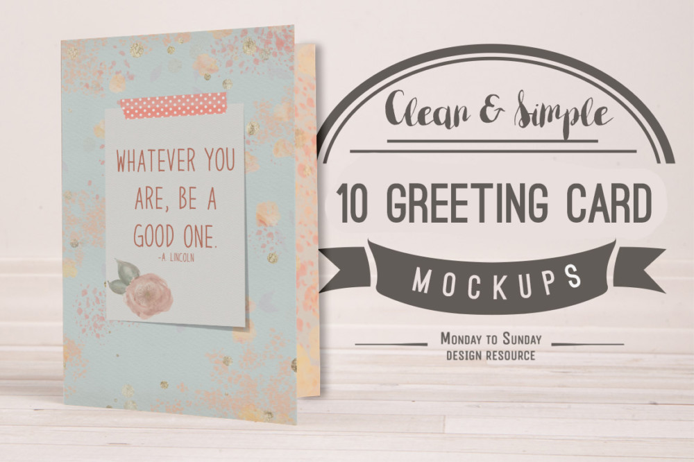 Simple 10 Greeting Card Mockups