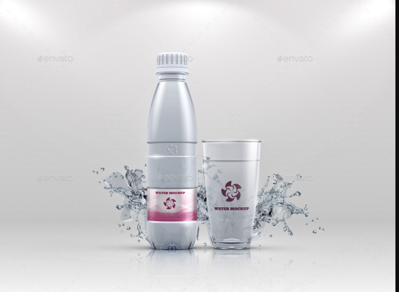 Water Bottle Branding Mockup