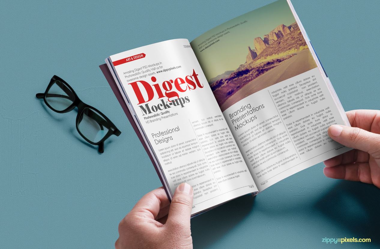 free-digest-size-magazine-psd-mockup