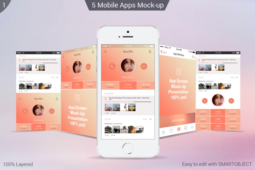 i Phone Apps Mockup Template