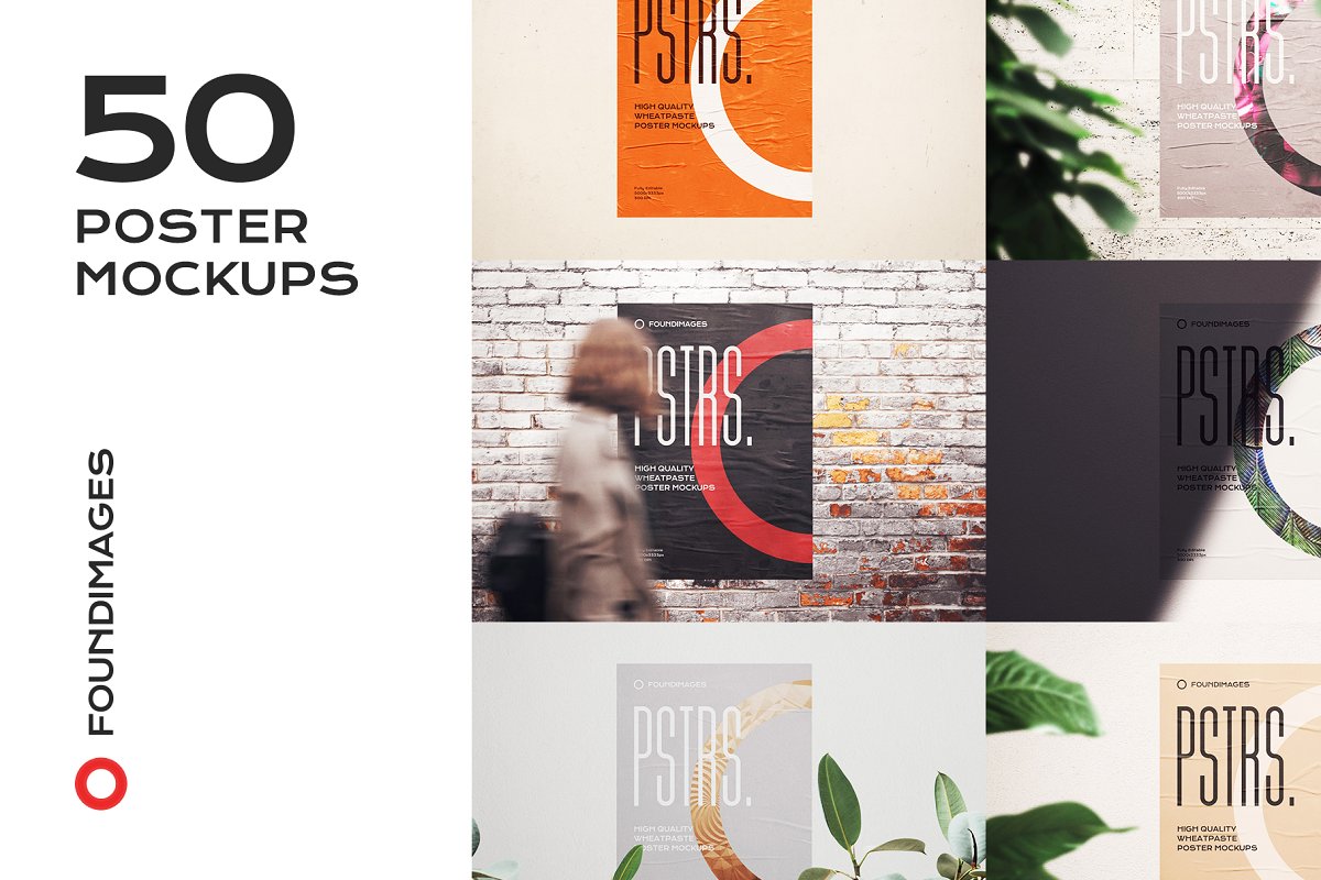50 Clean Poster Design Presentation Mockups