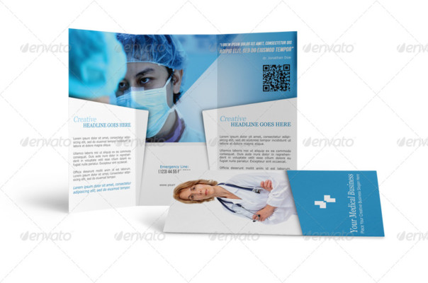 A4 Medical Trifold Brochure Template