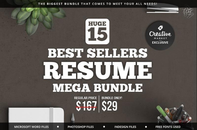 Best Selling Resume Templates PSD