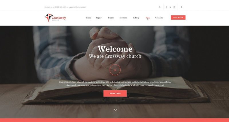Clean Church WordPress Theme
