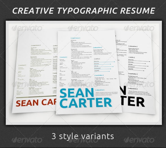 Clean Typography Resume Template