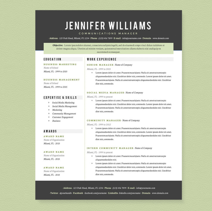 Communications Manager Resume Template
