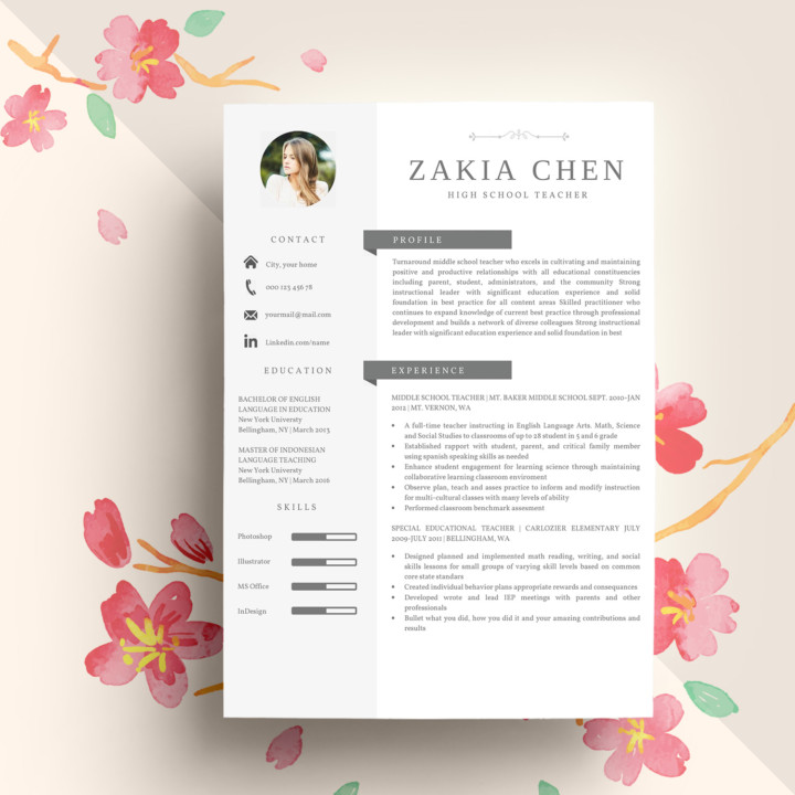 Customizable One Page Resume Template