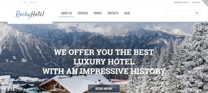 Editable Hotel WordPress Theme