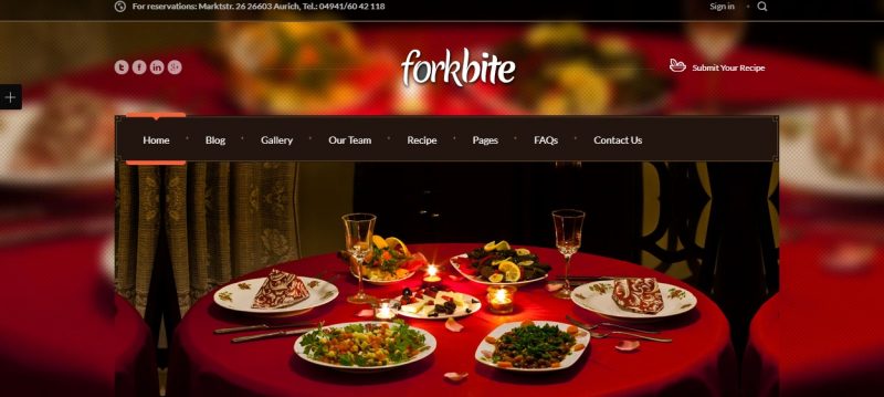 Food Recipie WordPress Theme