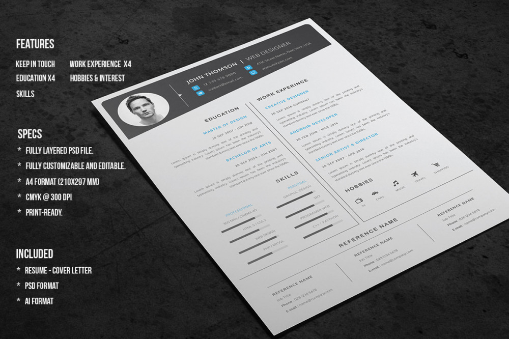 Fully Customizable One Page Resume