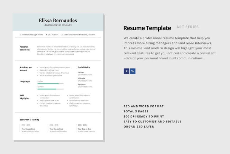 Fully Editable Nursing Resume Template