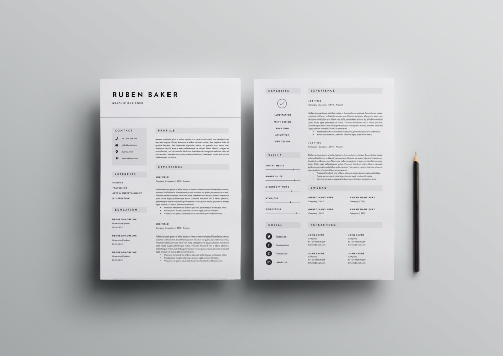 Hipster Student Resume Template