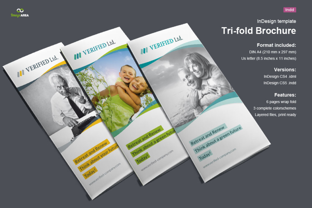 InDesign Company Tri Fold Brochure