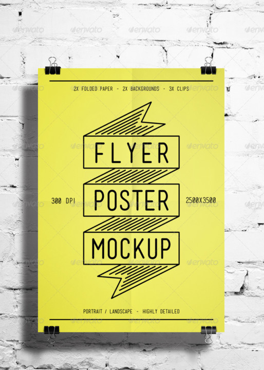 Landscape Poster PSD Mockup