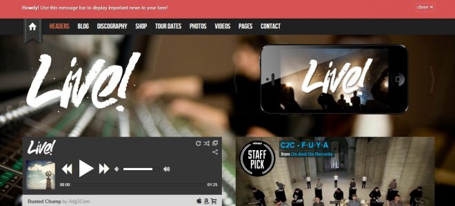 wordpress themes for music artists