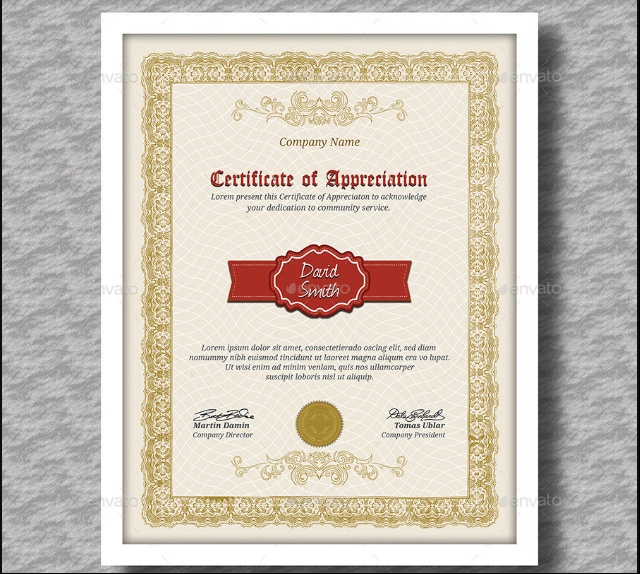 Modern Certificate of Recognition Template